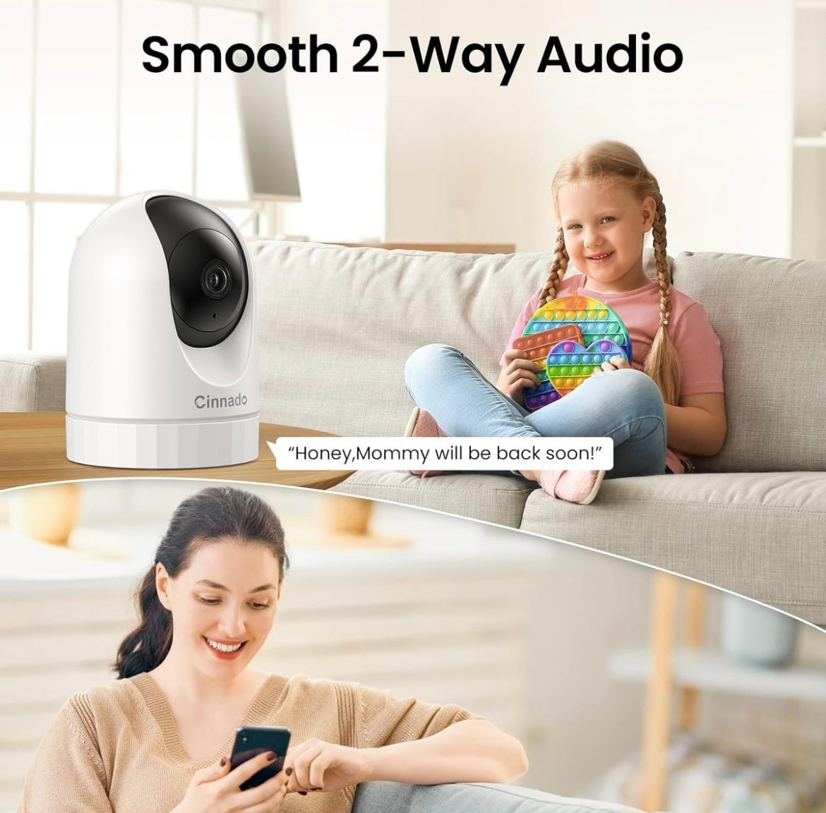 Cámara De Seguridad Interior-2k 360° Wifi