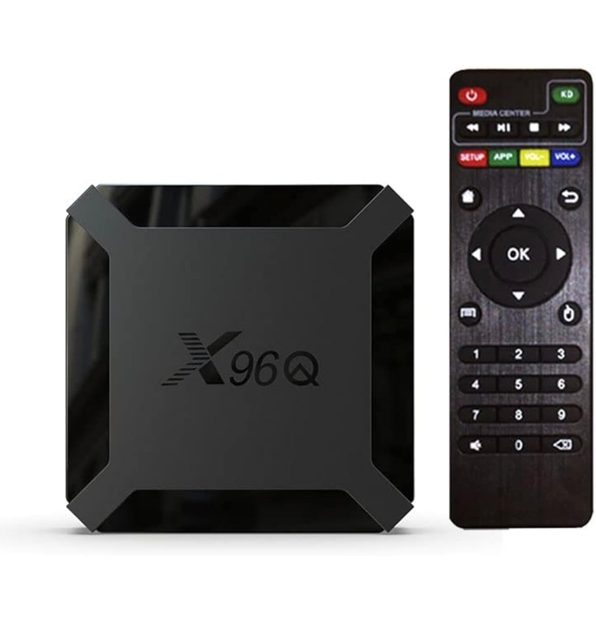 Caja de TV Android 10.0, X96Q Android TV Box 2GB RAM 16GB ROM Allwinner H313 Quad-Core 64bit con WiFi 2.4G USB Ultra HD 4K H.265 3D Home Smart TV Box.