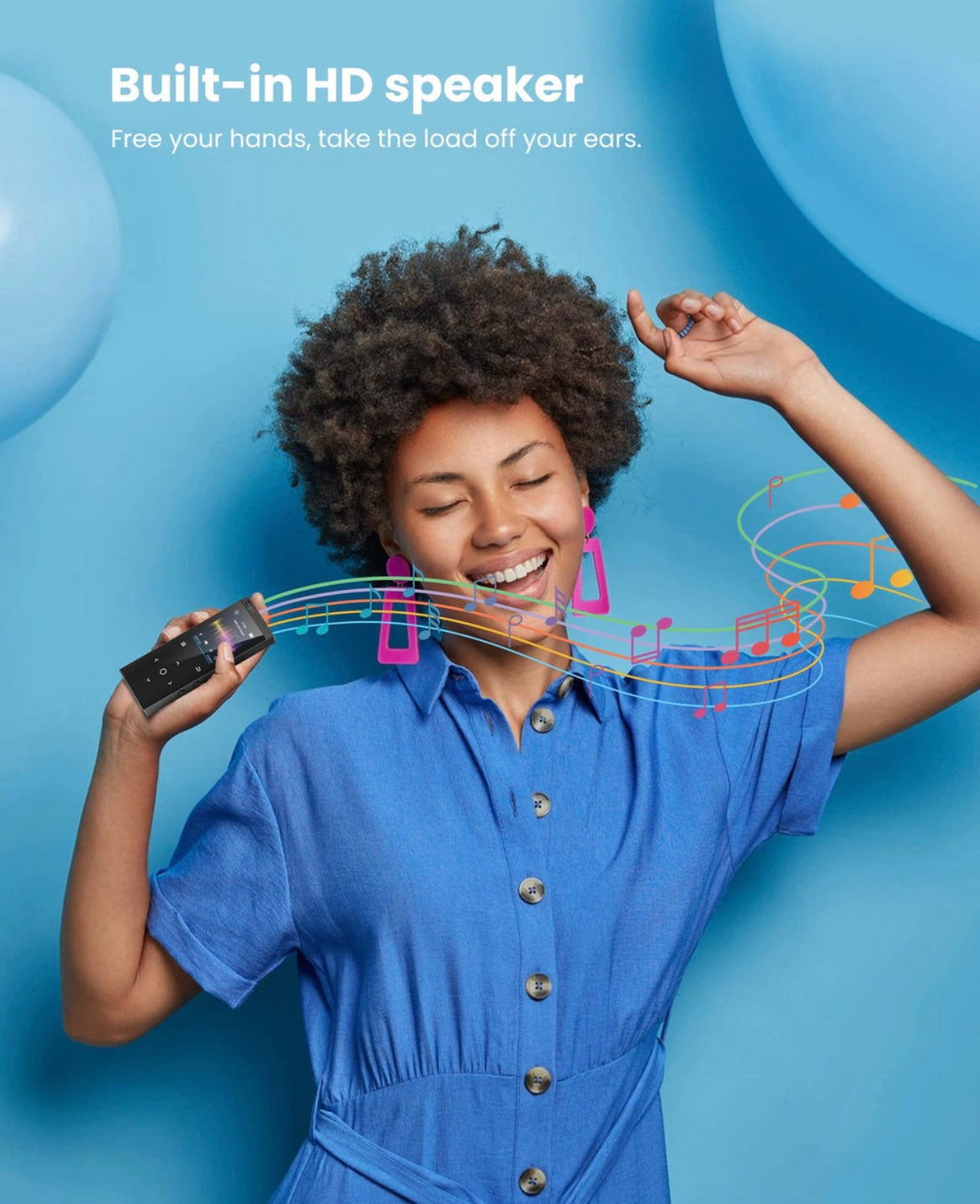 Reproductor Mp3 Dodosoul 128gb Con Bluetooth 5.2 Y Sonido Hif