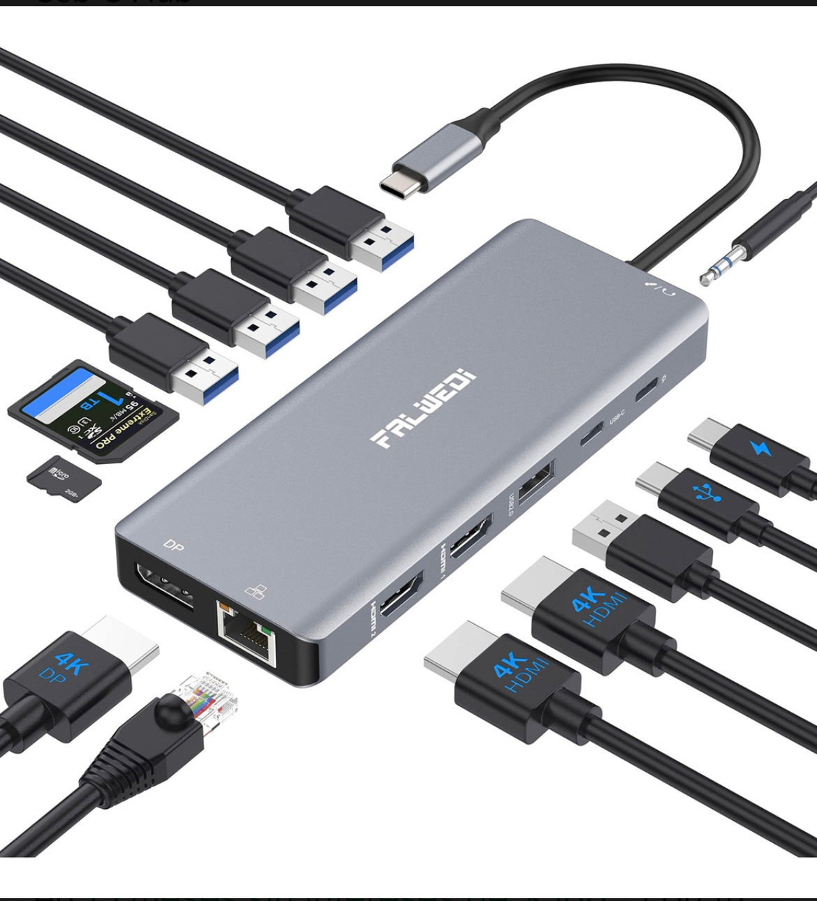 Usb C Laptop Docking Station Dual Monitor 14 In 1 Usb C Hub 4K