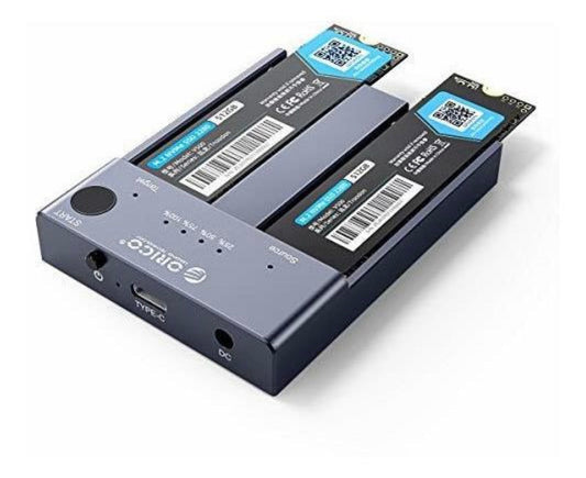 ORICO Bases de Conexión Clonador NVMe SSD 2-Bahías, 10Gbps Docking Station Carcasa