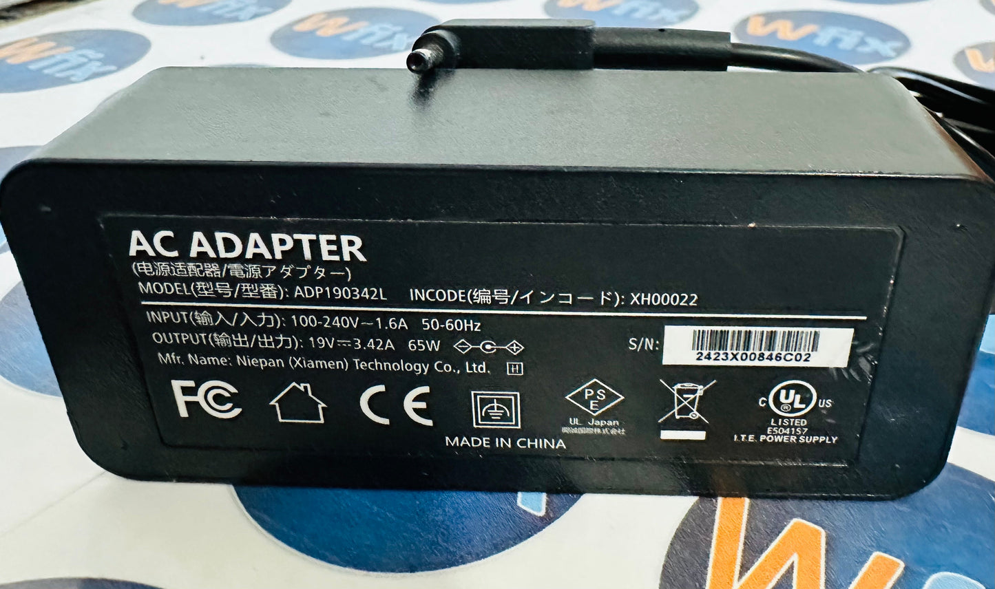 Cargador Acer  65W 19V-3.42A PUNTA DELGADA Compatible