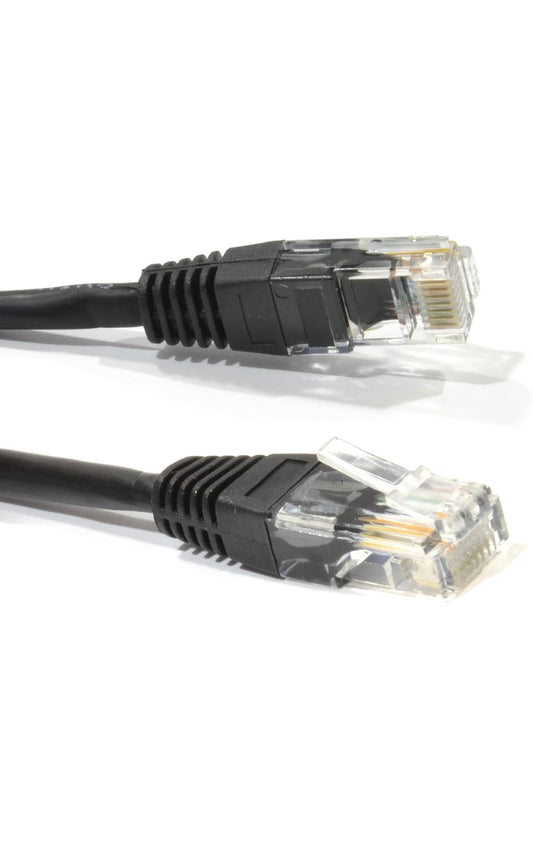 2M Cable de parcheo UTP 26AWG para Red Ethernet RJ45 Cat5E-CCA, Negro