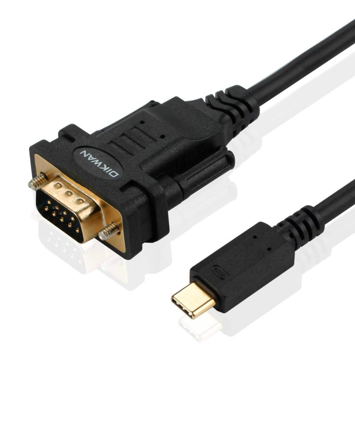 OIKWAN Cable adaptador de puerto serie USB tipo C a RS232 DB9, chipset FTDI, compatible con Windows 11, 10, 8, 7 y Mac Linux