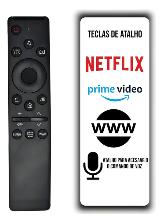 Control con comando de voz para Samsung Smart TV 4k con batería