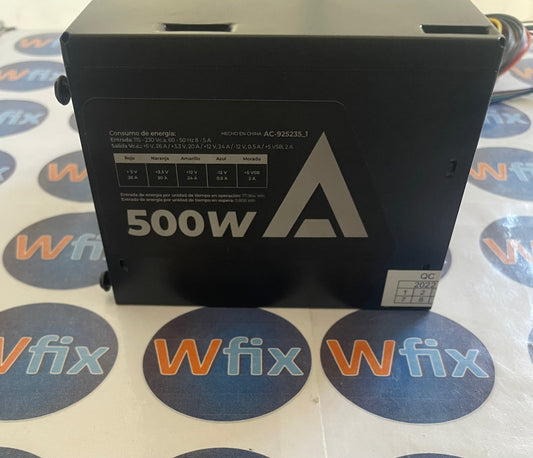 Fuente Poder Corta Acteck 500w Negra Ac-925235_1 Y Ph230rnf