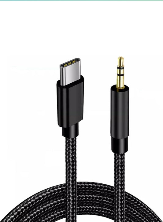 Cable De Audio USB-C Auxiliar Compatible A Jack 3.5 Mm