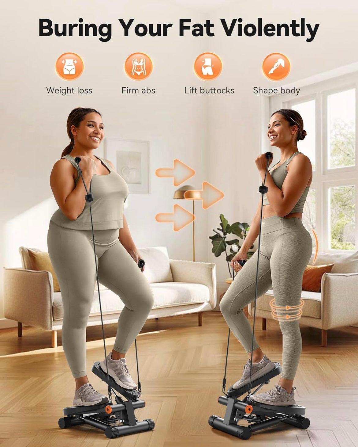 Niceday Steppers Steps Con Bandas Con Resistencia Ejercicio