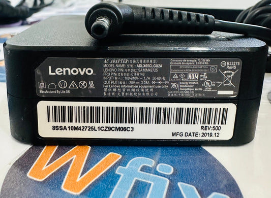 Cargador LENOVO original 20V-3.25A punta delgada