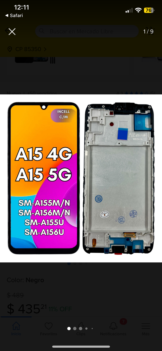 Pantalla A15 + Instalación